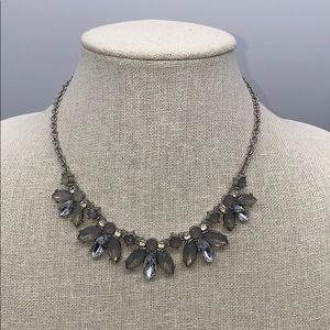 Grey Rhinestone statement necklace